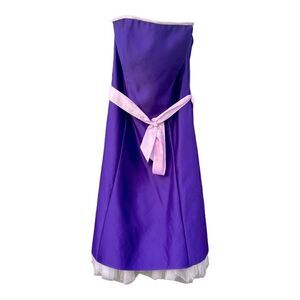 Jessica McClintock Gunni Sax Purple Strapless Dress A Line Tulle 80’s Women 7